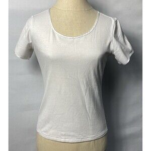 triumph Women Top Size M Satin Neck Lace White